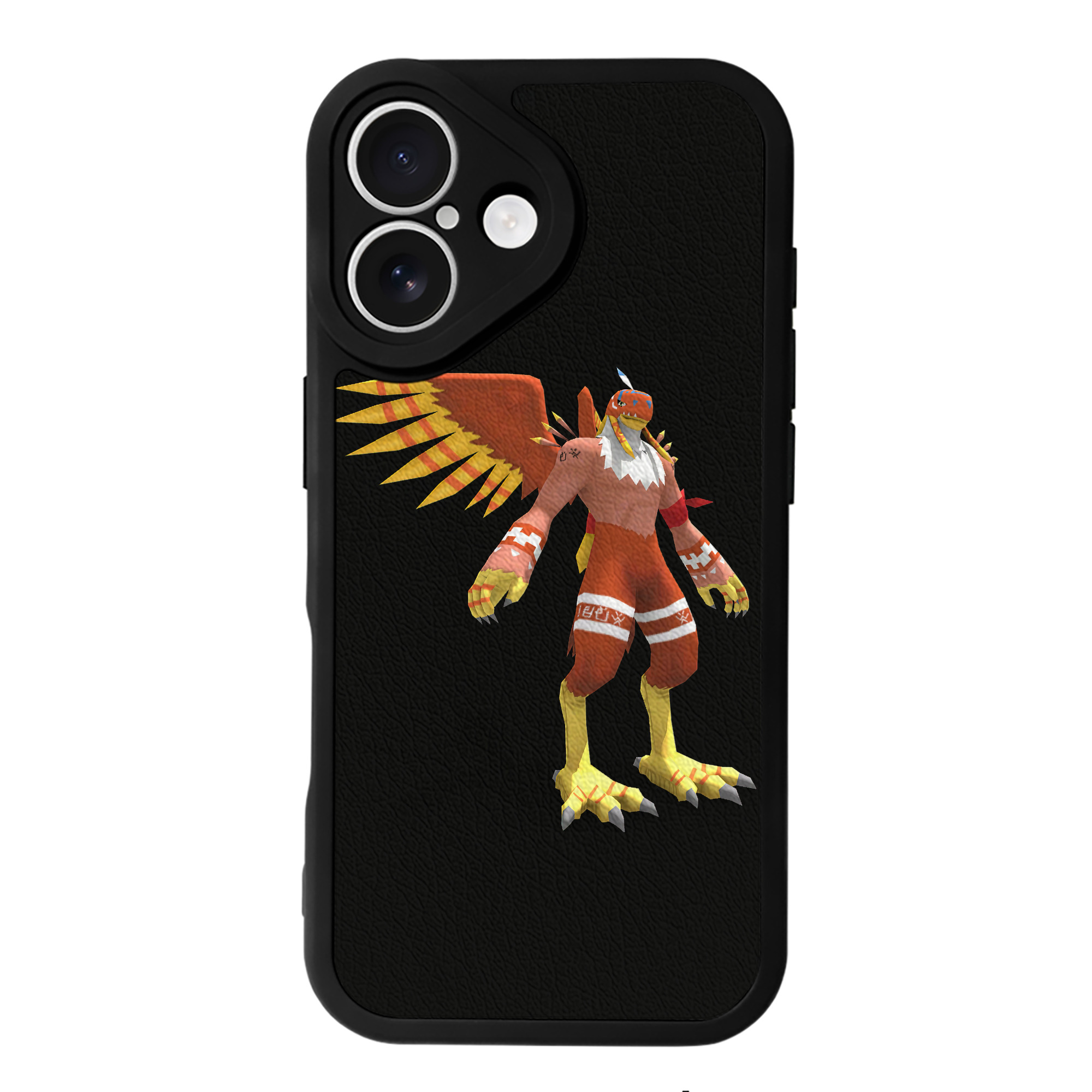 （画像用） Digimon デジタルモンスター/デジモン 【iPhone 16シリーズ対応】シリコンスマホケース（レザー調） 材質：シリコン